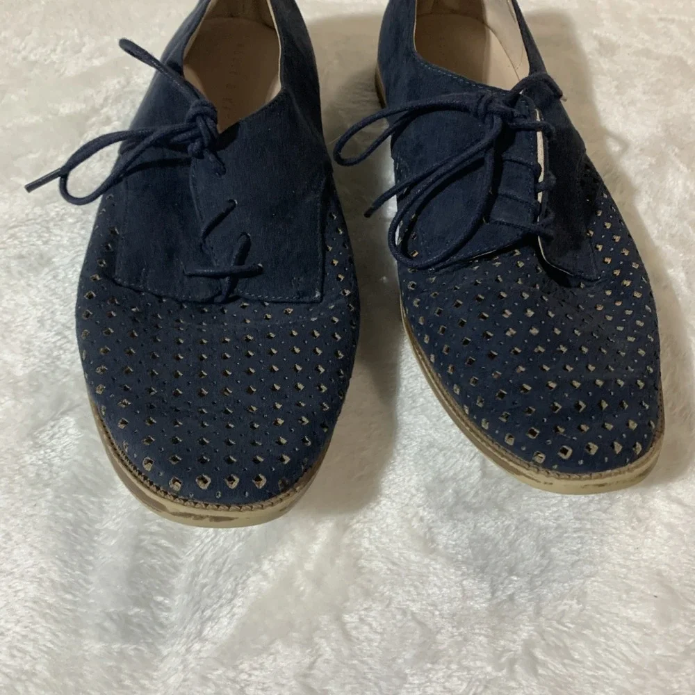 Navy Blue Suede Shoes, Women's Size 8.5, Kelly & Katie